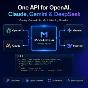 ModuGate unified AI API for OpenAI, Claude, Gemini and DeepSeek